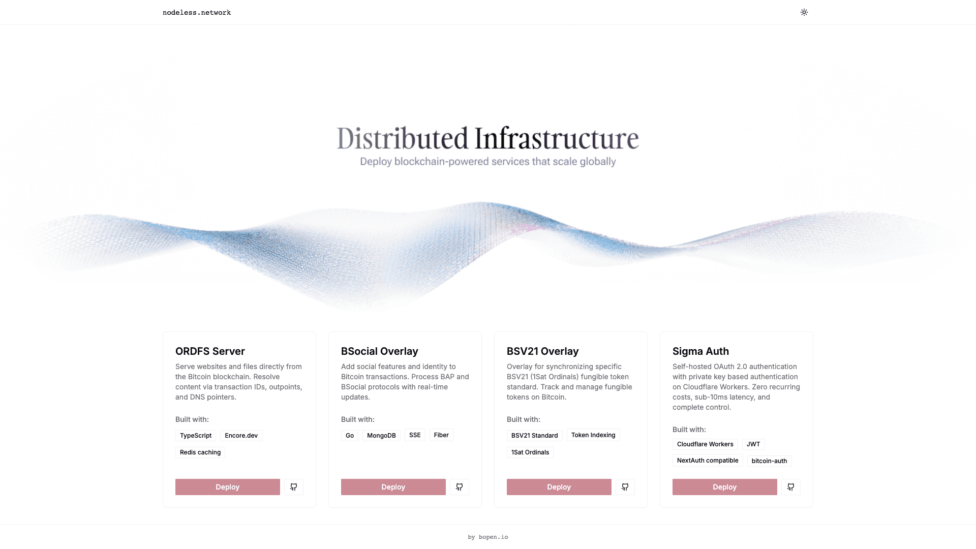 Nodeless Network screenshot