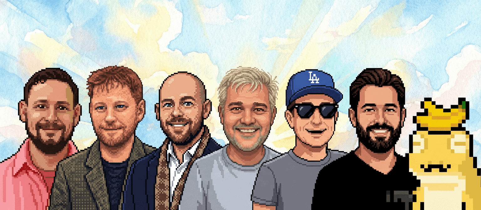 bOpen team - pixel art group photo